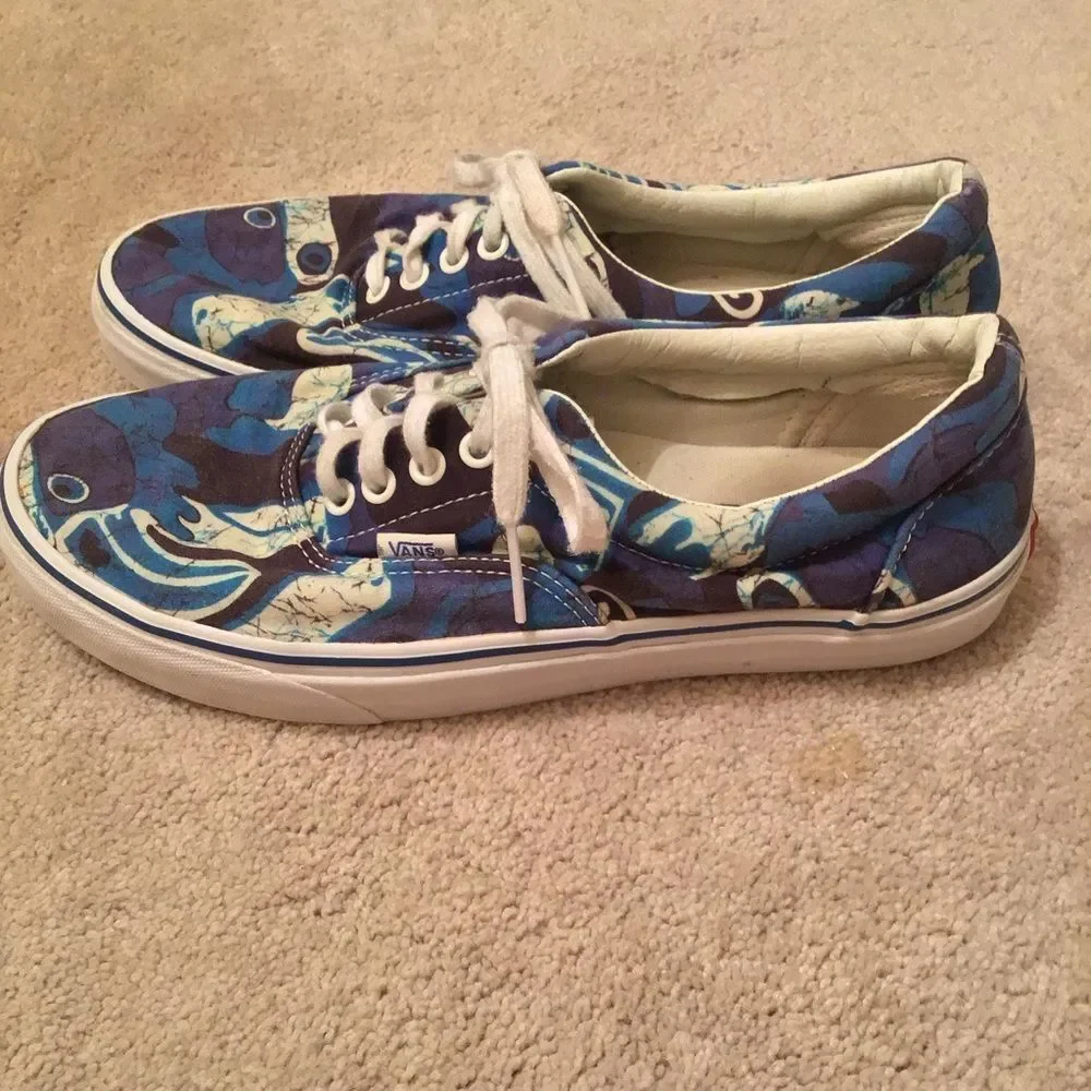 VANS Era "Van Doren" Blue Marble Low Top Unisex Sneakers - Picture 4 of 9